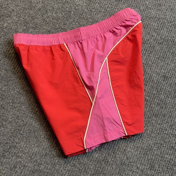 Urban Outfitters BDG Shorts Womens Large Red Pink Jess Nylon Track Retro Y2K NEW - Picture 11 of 14